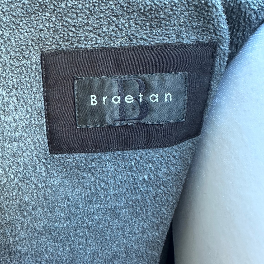 Braetan Black Puffer Button Jacket with Quilted Design - Picture 5 of 7